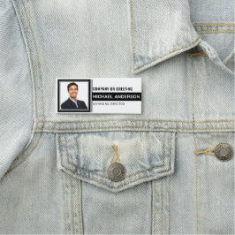 ロゴエレガントの追加および企業のプロフェッショナル社員 名札