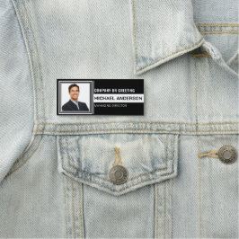 ロゴエレガントの追加および企業のプロフェッショナル社員 名札