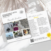 ロゴエレガントの追加フォトグリッドQRコードプロモーション チラシ