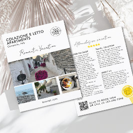 ロゴエレガントの追加フォトグリッドQRコードプロモーション チラシ