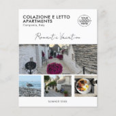 ロゴエレガントの追加フォトグリッドQRコードプロモーション チラシ (正面)