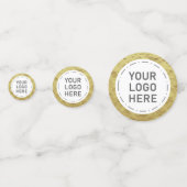ロゴエレガントまたはイメージのゴールドフォイル コンフェッティ (正面)