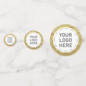 ロゴエレガントまたはイメージのゴールドフォイル コンフェッティ (裏面)