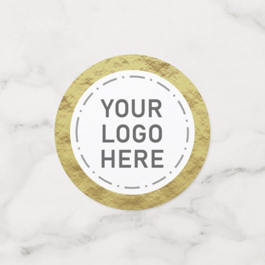 ロゴエレガントまたはイメージのゴールドフォイル コンフェッティ (スモール正面)