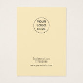 ロゴエレガントを追加するイヤリングディスプレイカード (裏面)