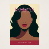 ロゴエレガントを追加するイヤリングディスプレイカード (正面)