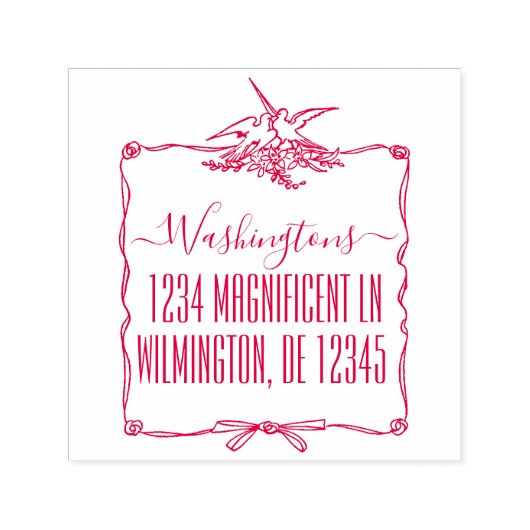 ロゴエレガントカリグラフィファミリー差出人住所 セルフインキングスタンプ (デザイン)