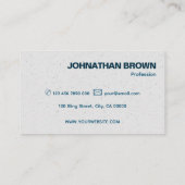 ロゴエレガントテンプレートクラシックシンプルブルーグレー 名刺 (裏面)