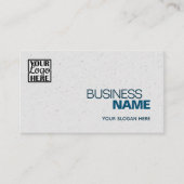 ロゴエレガントテンプレートクラシックシンプルブルーグレー 名刺 (正面)