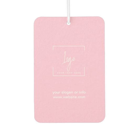 ロゴエレガントピンクの車 カーエアーフレッシュナー (正面)