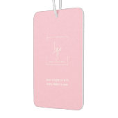 ロゴエレガントピンクの車 カーエアーフレッシュナー (左)