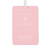 ロゴエレガントピンクの車 カーエアーフレッシュナー (裏面)