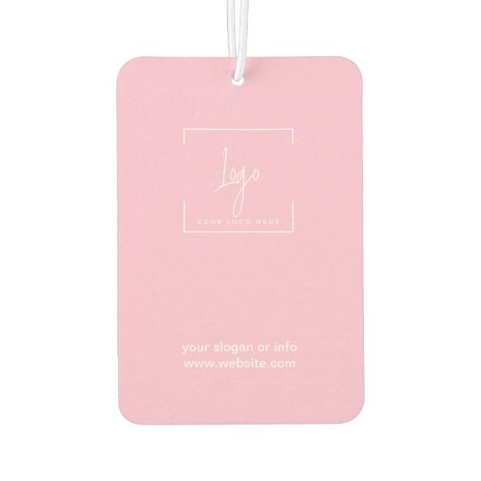 ロゴエレガントピンクの車 カーエアーフレッシュナー (裏面)