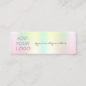 ロゴエレガントホログラフィックの追加 スキニー名刺 (正面)