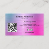 ロゴエレガントホログラフィック虹色Ultra 名刺 (裏面)