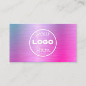 ロゴエレガントホログラフィック虹色Ultra 名刺 (正面)