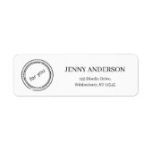 ロゴエレガントミニマル差出人住所ラベル ラベル (正面)