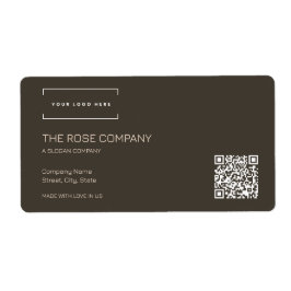 ロゴエレガントミニマルQRコード ラベル