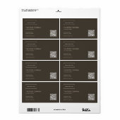 ロゴエレガントミニマルQRコード ラベル (フルシート)