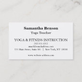 ロゴエレガントヨガ 名刺 (裏面)