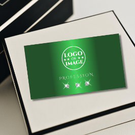 ロゴエレガント付きグきらめくリーンシルバーダイヤモンド 名刺