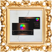 ロゴエレガント付きブラウンとブラックプロフェッショナル 名刺