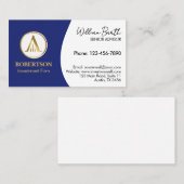 ロゴエレガント付きプロフェッショナル名刺 名刺 (正面/裏面)