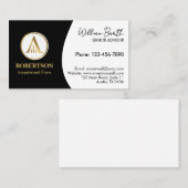 ロゴエレガント付きプロフェッショナル名刺 名刺 (正面/裏面)