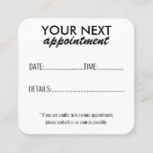 ロゴエレガント付きペットケアアポイントメントカード 予約カード (正面)