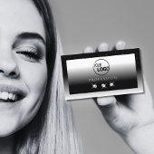 ロゴエレガント付き白黒のスパークルダイヤモンド 名刺