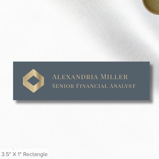 ロゴエレガント付き磁気名称タグ 名札