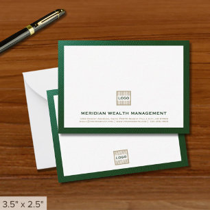 ロゴエレガント付き緑のNotecard ノートカード