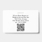 ロゴエレガント写真企業の従業員バッジ バッジ (裏面)