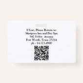 ロゴエレガント写真企業の従業員バッジ バッジ (裏面)