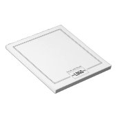 ロゴエレガント線スタイリッシュ名の追加パーソナライズされた ノートパッド (アングル)