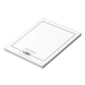 ロゴエレガント線スタイリッシュ名の追加パーソナライズされた ノートパッド (回転)