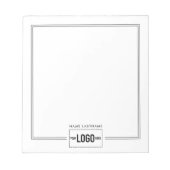 ロゴエレガント線スタイリッシュ名の追加パーソナライズされた ノートパッド (正面)