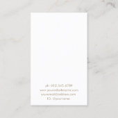 ロゴエレガント金ゴールドホワイトジュエリーイヤリングディスプレイ 名刺 (裏面)