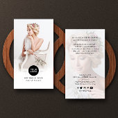 ロゴエレガント、2枚の写真、サービス、ソーシャルメディア 名刺