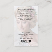 ロゴエレガント、2枚の写真、サービス、ソーシャルメディア 名刺 (裏面)