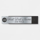 ロゴオフィスのドアのサインエレガントシルバールック サインプレート (正面)