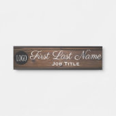 ロゴオフィスのドアエレガントの看板の木目 サインプレート (正面)