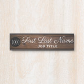 ロゴオフィスのドアエレガントの看板の木目 サインプレート (正面)