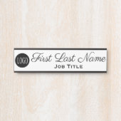 ロゴオフィスのドアサインエレガントビジネス企業の サインプレート (正面)