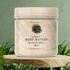 ロゴオーガニック付きホイップ体バターラベル 長方形シール