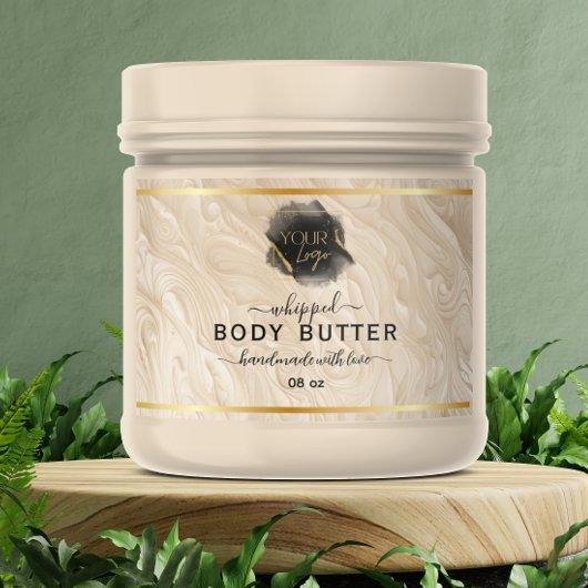 ロゴオーガニック付きホイップ体バターラベル 長方形シール