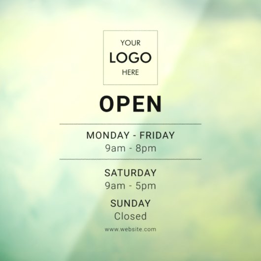 ロゴオープンモダンプロフェッショナルウィンドウの固定 ウィンドウサイン (シート3)