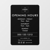 ロゴオープン時間ソーシャルメディアビジネス ウィンドウサイン (シート)