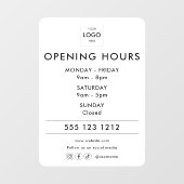 ロゴオープン時間ソーシャルメディアビジネス ウィンドウサイン (シート)