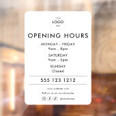 ロゴオープン時間ソーシャルメディアビジネス ウィンドウサイン (シート2)